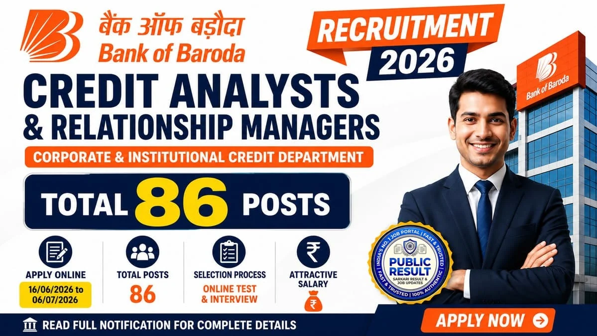 Bank Of Baroda Credit Analysts and Relationship Managers Recruitment 2026