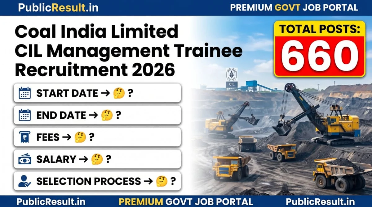 Coal India Limited CIL Management Trainee Recruitment 2026