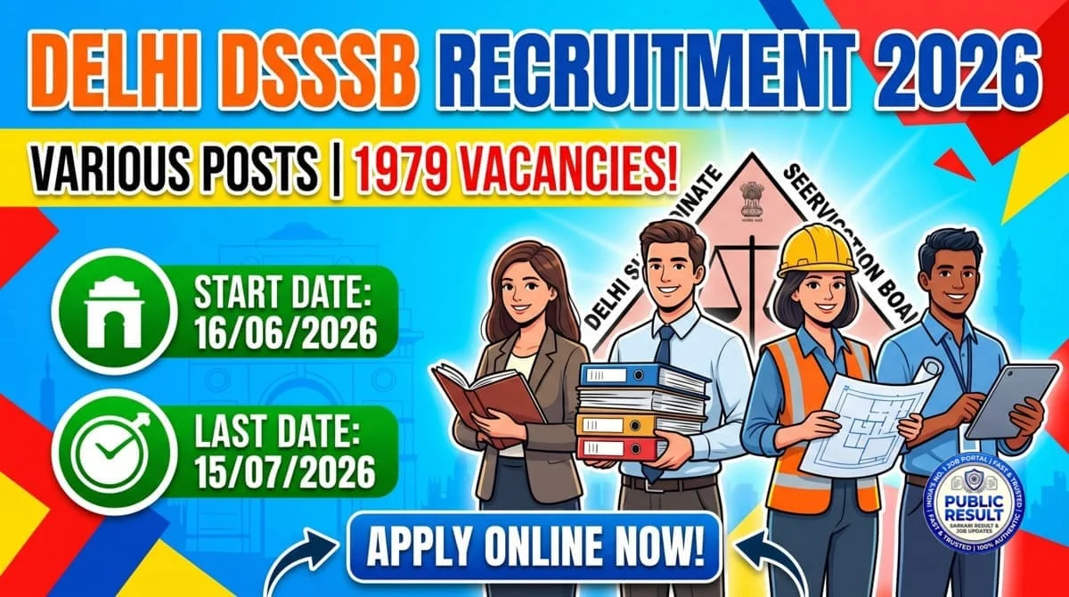 DSSSB Various Post Recruitment 2026