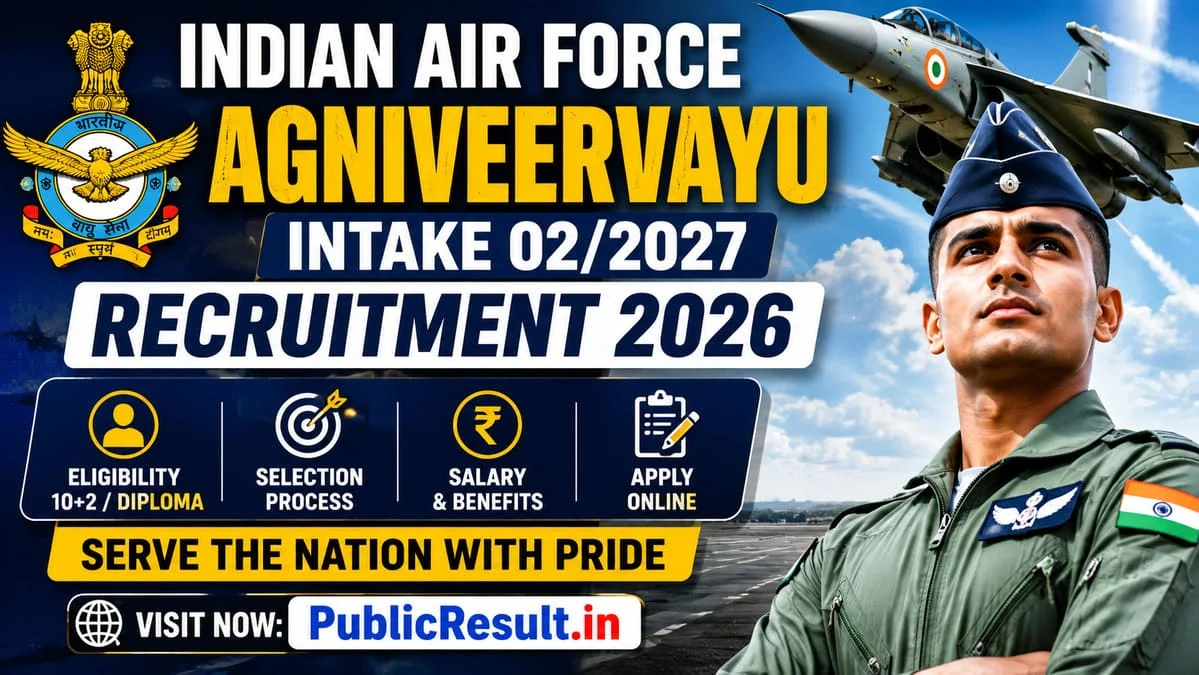 IAF AgniveerVayu Intake 022027 Recruitment 2026