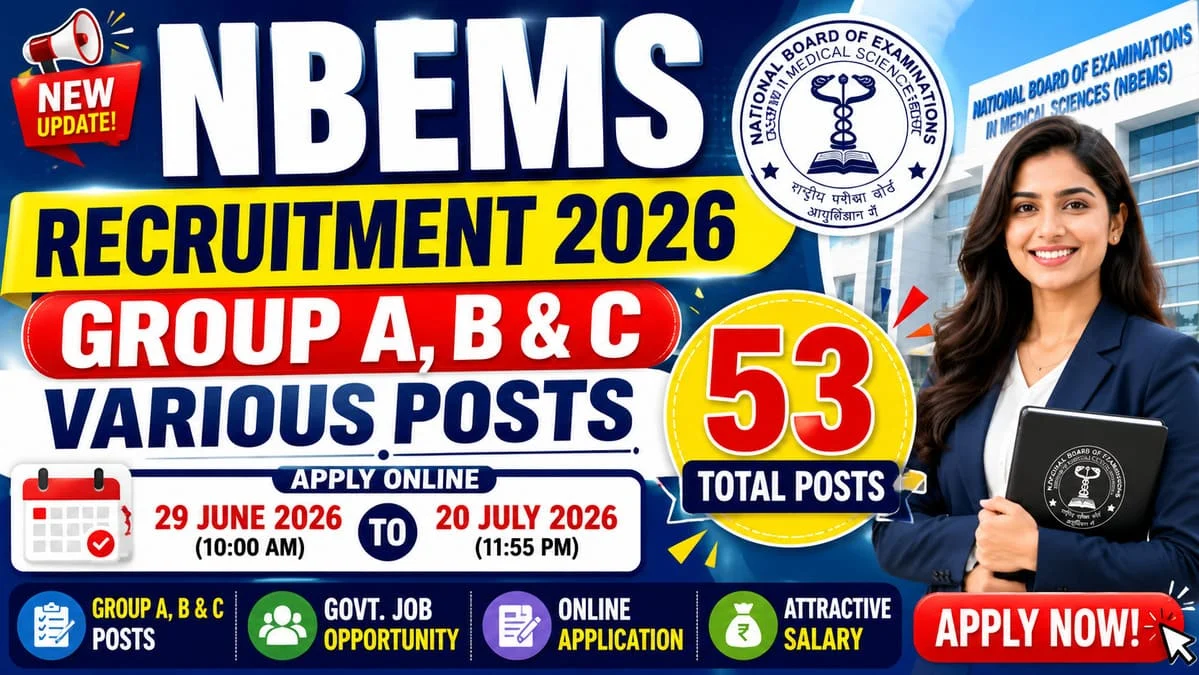 NBEMS Group A, B, C Various Post Recruitment  2026