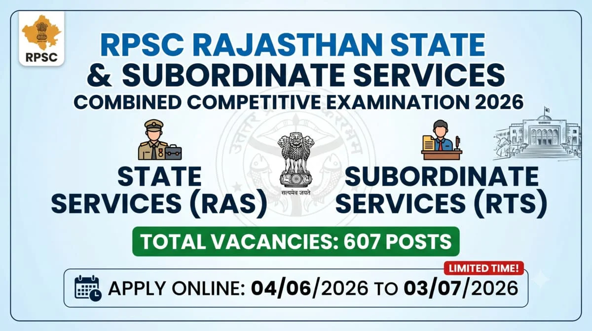 Rajasthan State and Subordinate Services (RAS) Recruitment 2026