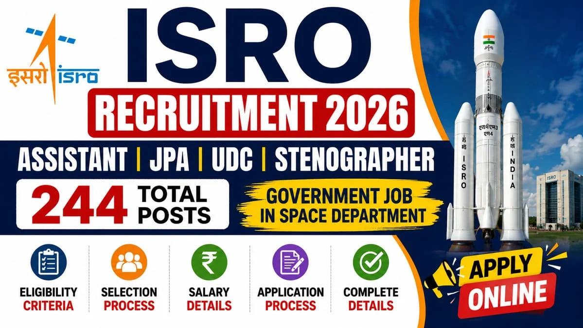 ISRO Assistant, JPA, UDC & Stenographer Recruitment 2026