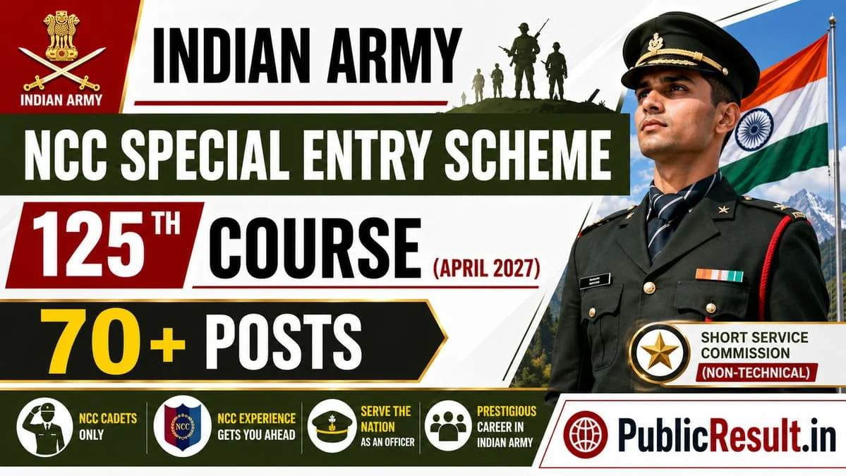 Indian Army NCC Special Entry Scheme 125th Course (2027)