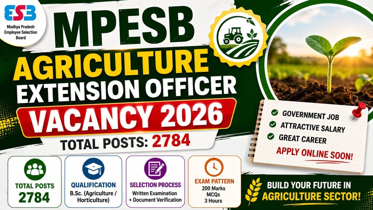 MPESB Agriculture Extension Officer Vacancy 2026