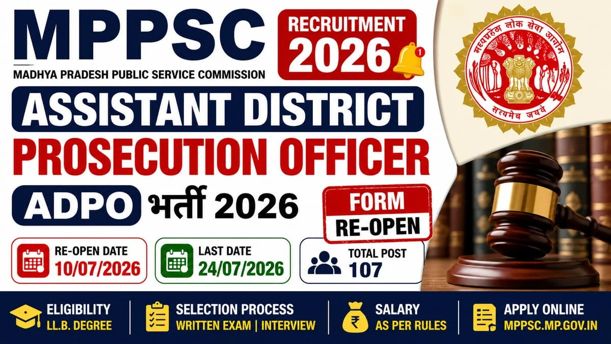 MPPSC Assistant District Prosecution Officer ADPO Recruitment 2026