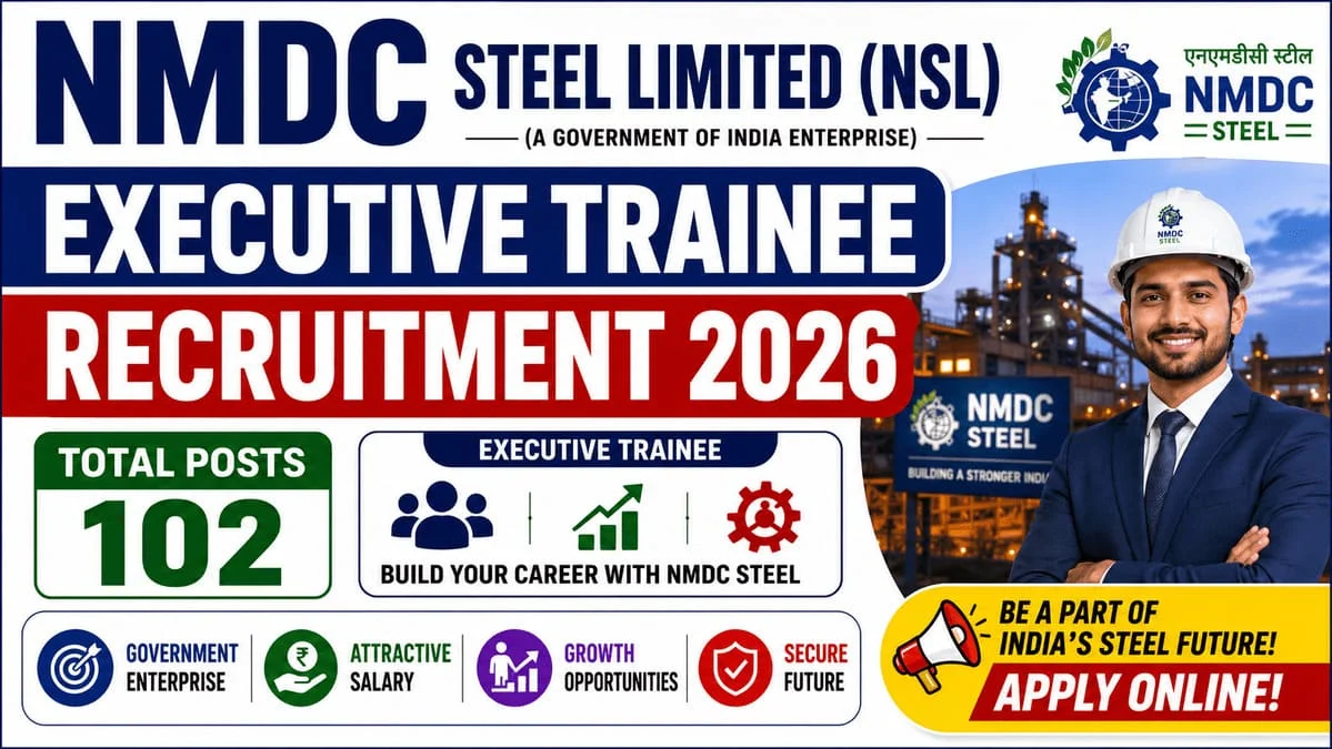 NMDC Steel Executive Trainee Recruitment 2026