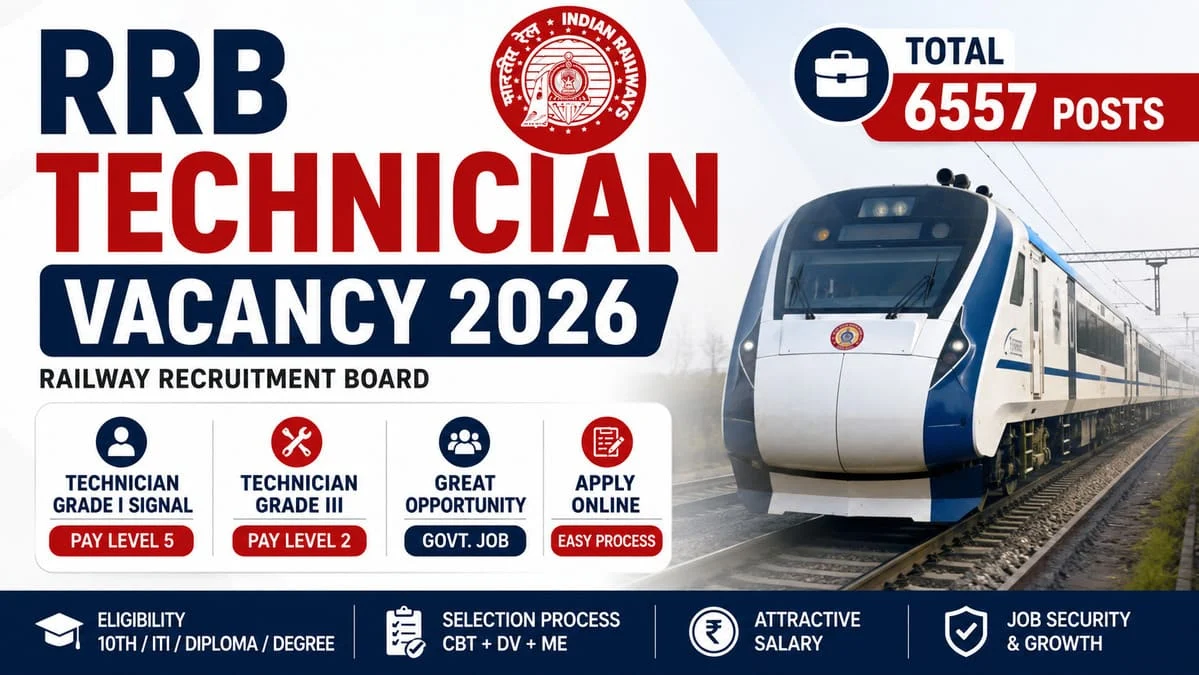 Railway RRB Technician Vacancy 2026 - Online Form