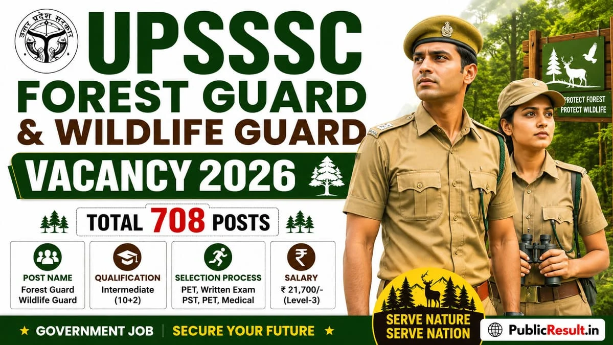 UP Forest Guard Wild Life Guard Vacancy 2026