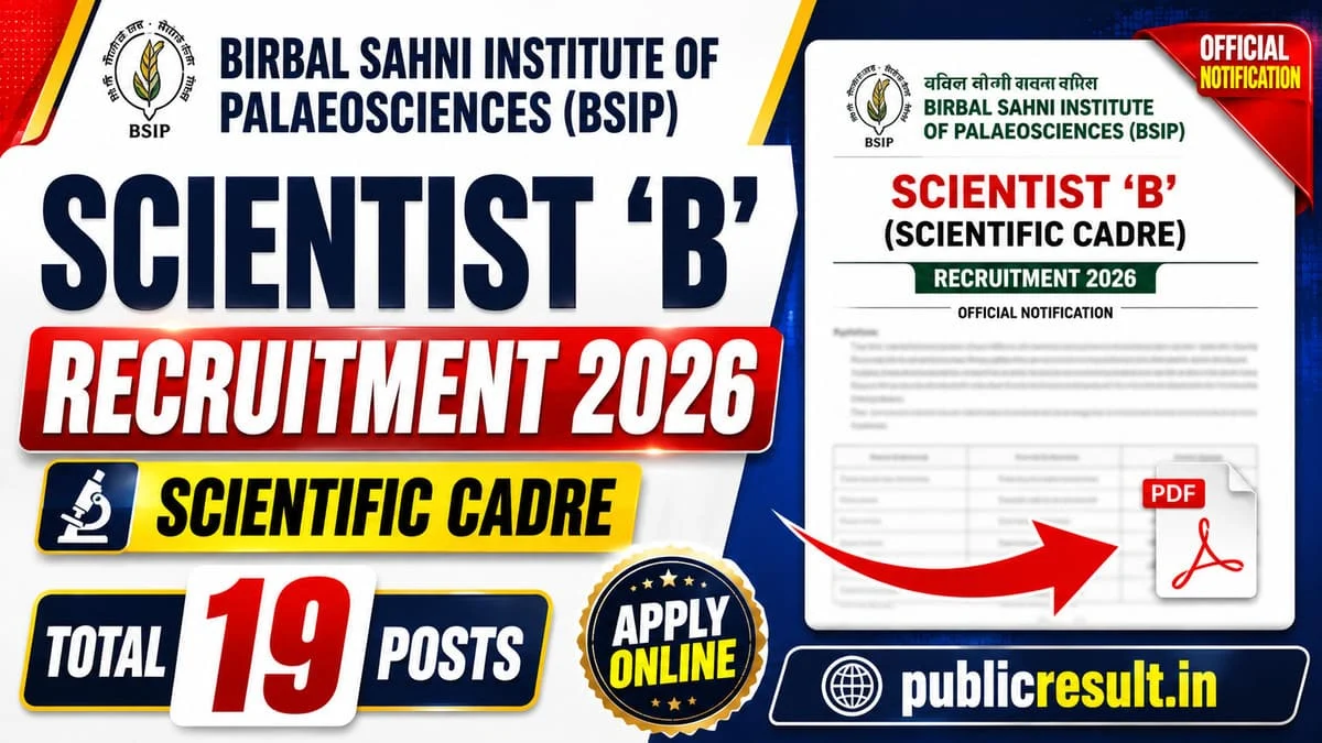 BSIP-Scientist ‘B’-Recruitment-2026