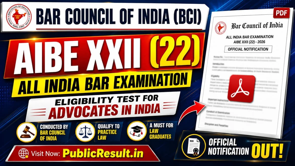 Bar Council of India AIBE XXII (22) 2026