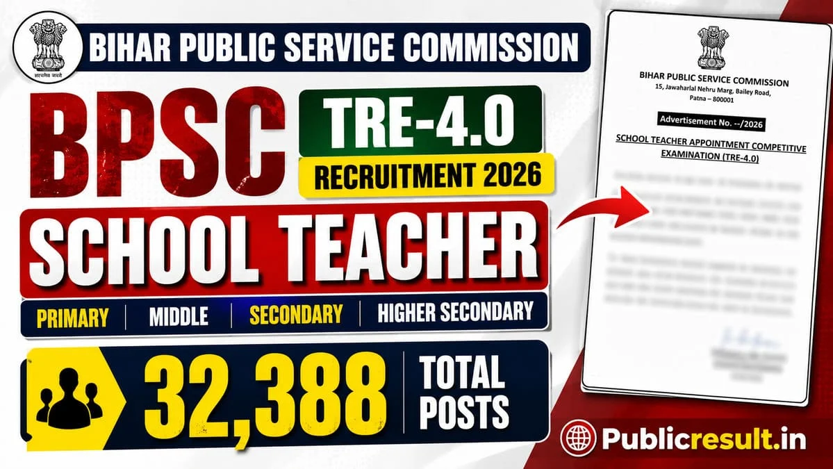 Bihar BPSC TRE-4.0 Teacher Recruitment 2026