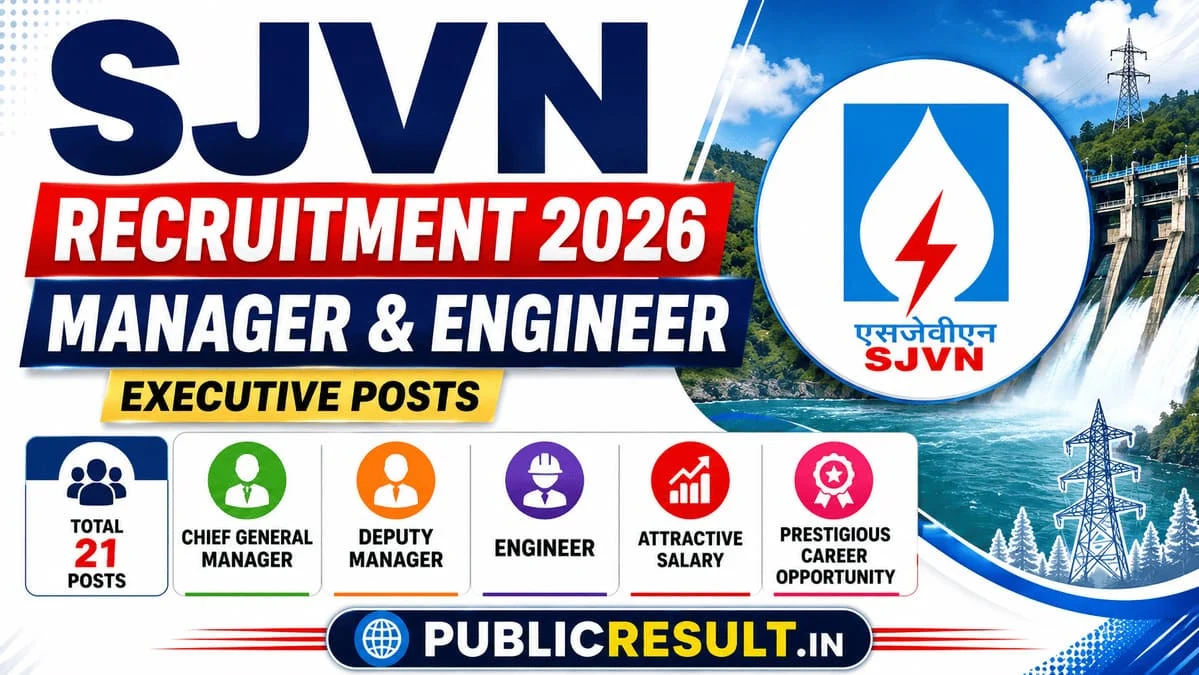 SJVN Executive Recruitment 2026